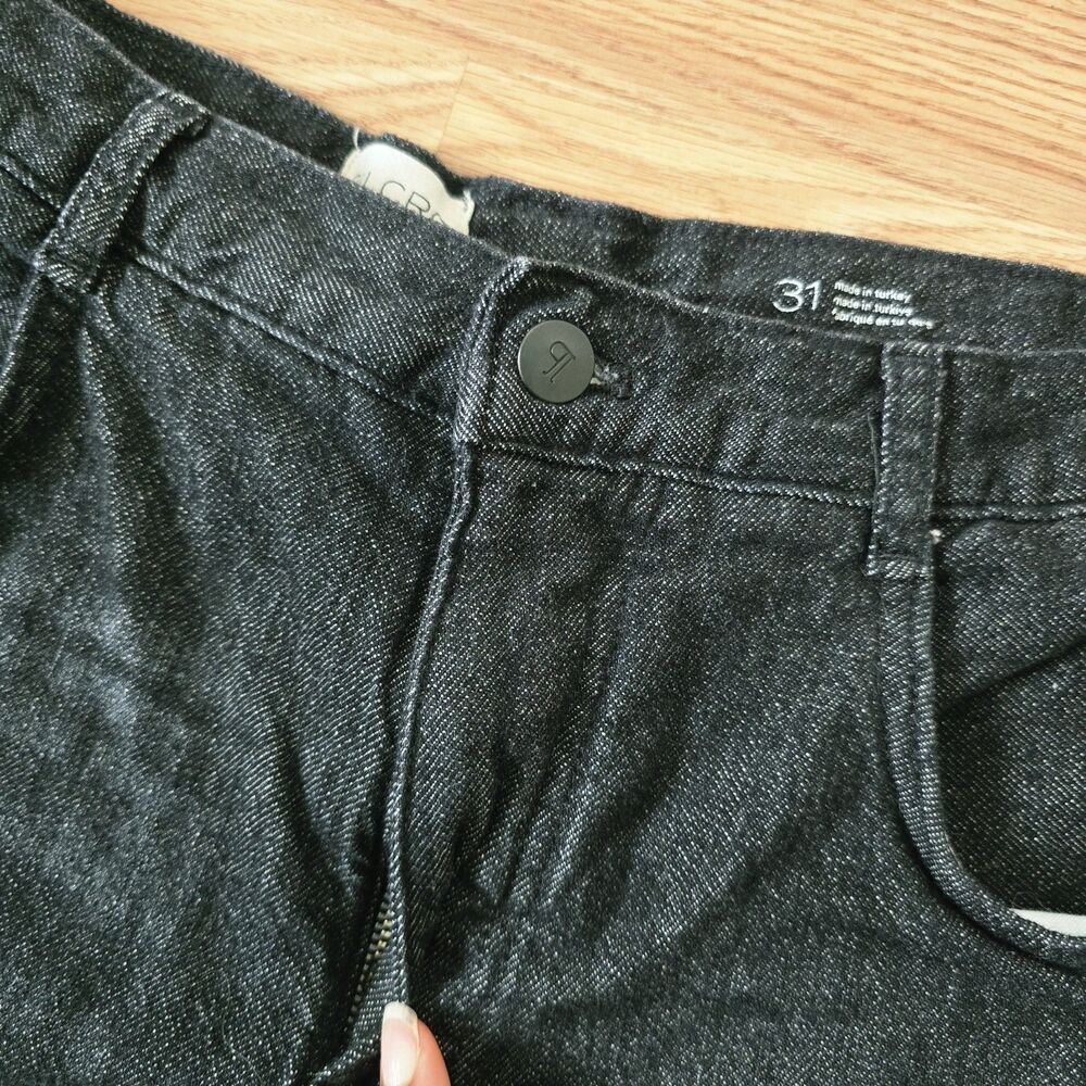 Anthropologie Pilcro Barrel Leg Jeans Women's Size 31 Black High-Rise - Picture 2 of 10